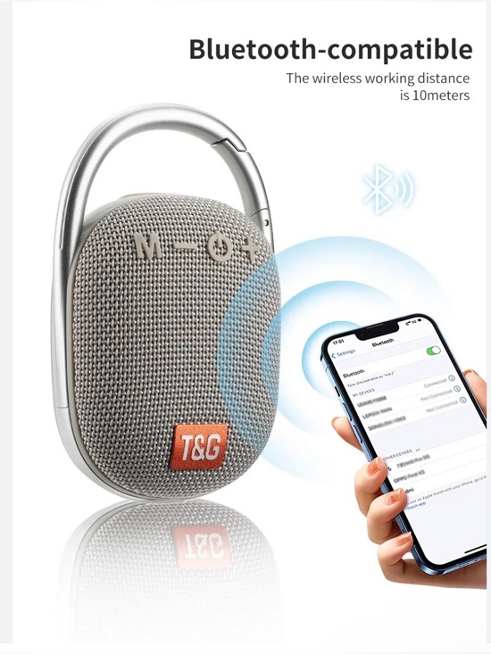 T&G Other - TG-321 Portable Wireless Speaker In Gray NWT